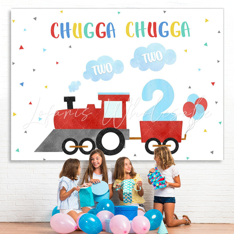 Lofaris Chugga Train 2nd Backdrop For Boy Birthday Party