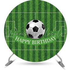 Lofaris Circle Football Field Stripe Backdrop For Birthday
