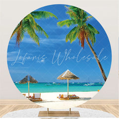 Lofaris Circle Summer Hawaii Beach Birthday Party Backdrop