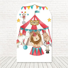 Circus Animals Arch Backdrop for Fun and Colorful Carnival Events