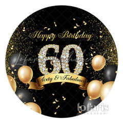 Lofaris Classic Balloon Happy 60Th Birthday Round Backdrop