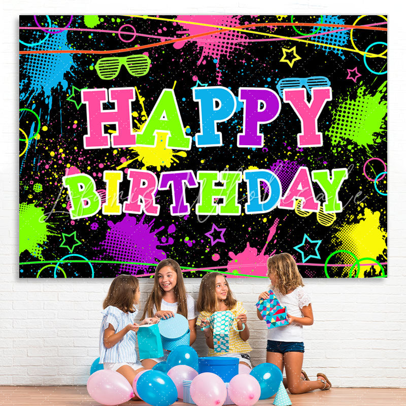 Lofaris Colored And Graffiti Happy Birthday Bcakdrop For Party