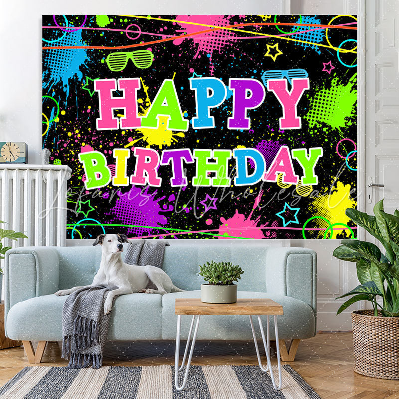 Lofaris Colored And Graffiti Happy Birthday Bcakdrop For Party