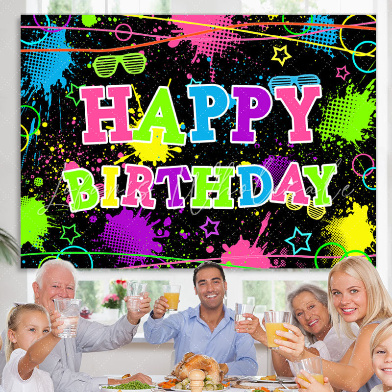 Lofaris Colored And Graffiti Happy Birthday Bcakdrop For Party