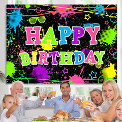 Lofaris Colored And Graffiti Happy Birthday Bcakdrop For Party