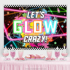 Lofaris Colorful Graffiti Lets Glow Crazy Birthday Backdrop