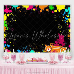 Lofaris Colorful Laser Ray Disco Retro Bance Birthday Backdrop