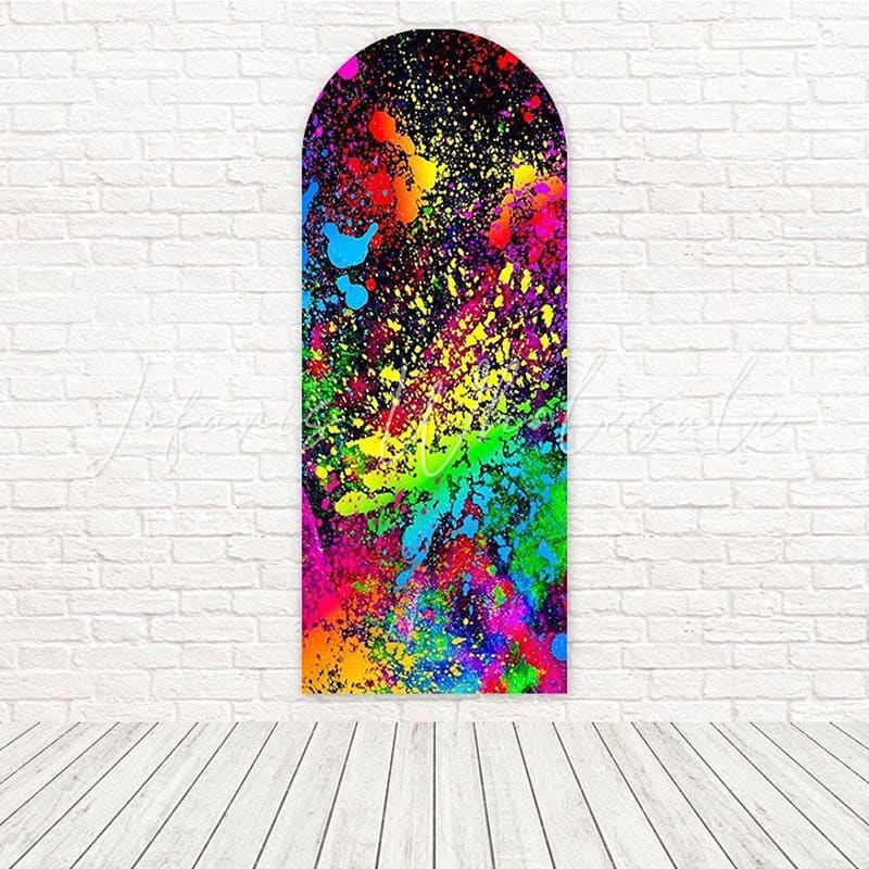 Colorful Messy Graffiti Street Vibe Arch Backdrop For Photo Moment