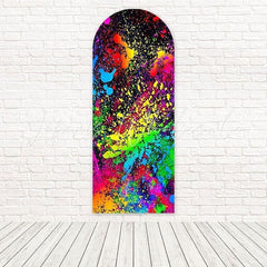 Colorful Messy Graffiti Street Vibe Arch Backdrop For Photo Moment