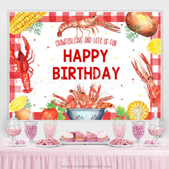 Lofaris Crawfish Cake And Lots Of Fun Happy Birthday Backdrop