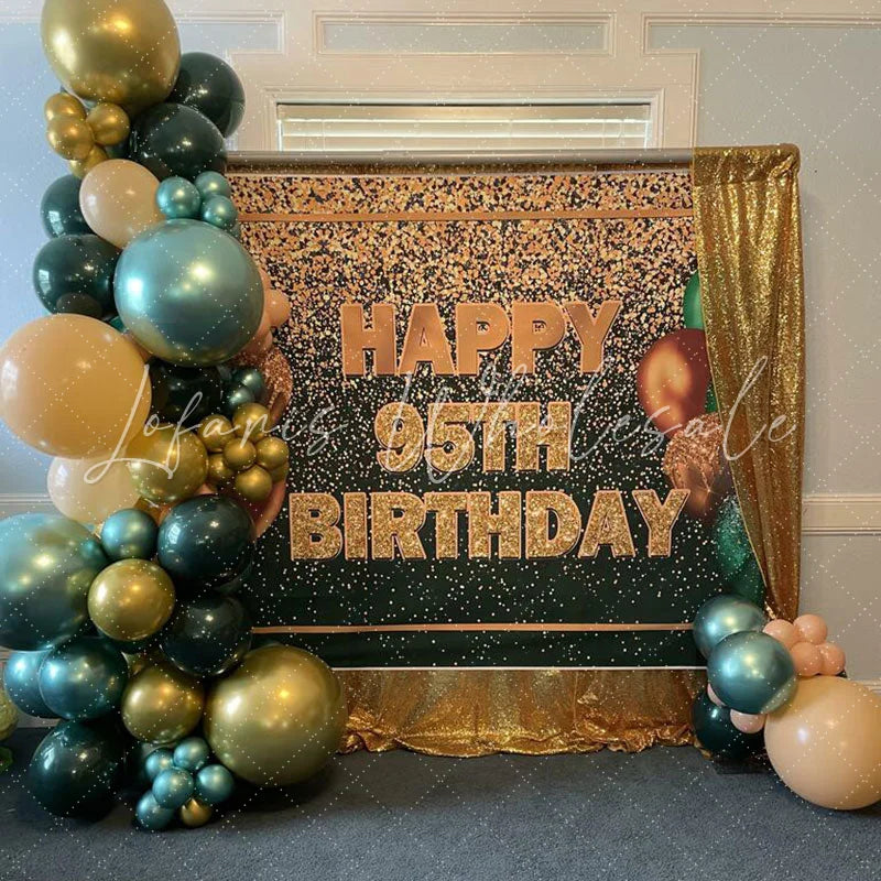 Lofaris Custom Matte Vinyl Party Backdrop with Photo Text
