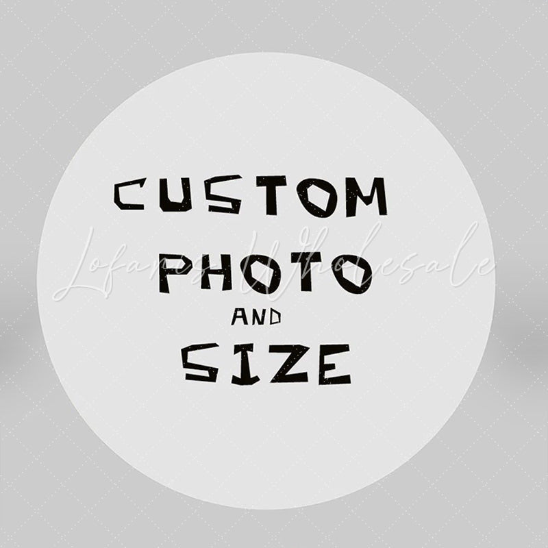 Lofaris Custom Photo Theme Party Round Backdrop