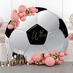 Lofaris Cute Football Themed Round Backdrop For Birthday Party