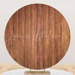 Lofaris Dark Brown Retro Wood Birthday Party Decoration Backdrop