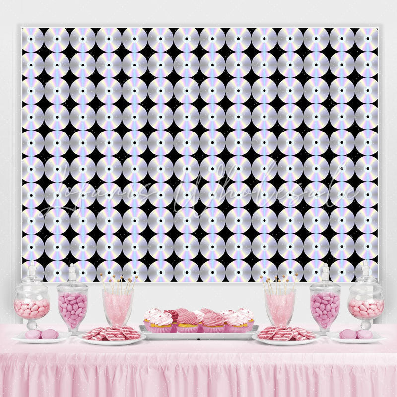 Lofaris Dazzling Cd Backdrop for Dance Party Birthday
