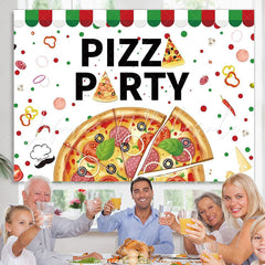 Lofaris Delicious Tomato Pepper Backdrop For Pizza Party