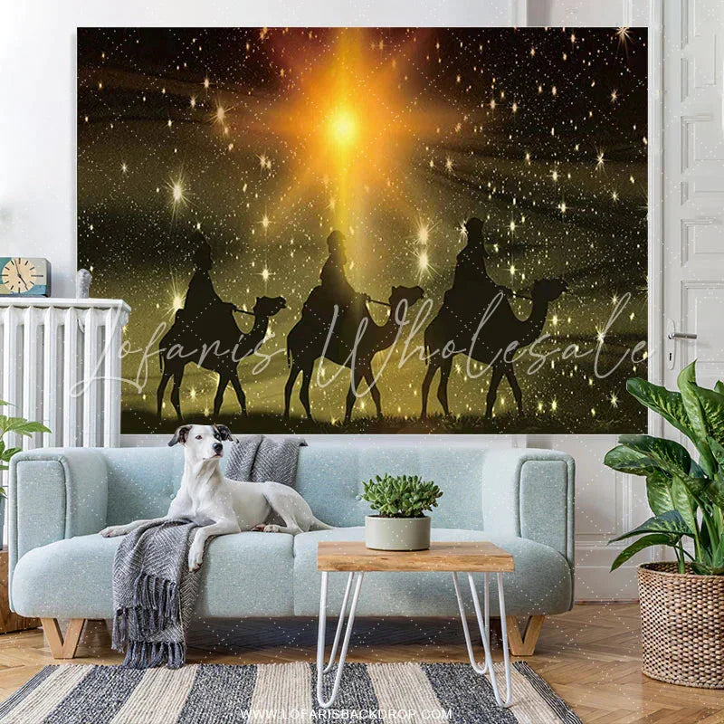 Lofaris Desert Camel Starlight Holy Baby Shower Banner
