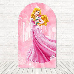 Disney Pink Sleeping Beauty Arch Backdrop for Fairytale Event Themes