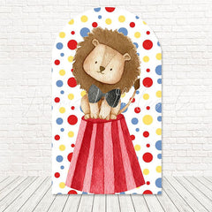 Dots Circus Lion Arch Backdrop for Fun and Colorful Circus Celebrations