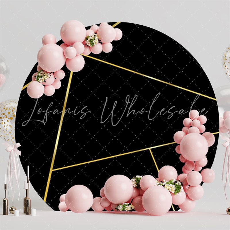 Elegant Classic Black Round Backdrop For Stylish Celebrations