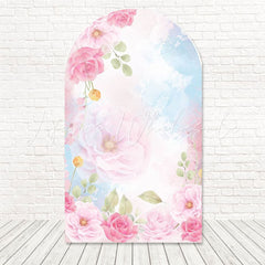 Elegant Floral Bloom Design Arch Backdrop For Romantic Event Vibe