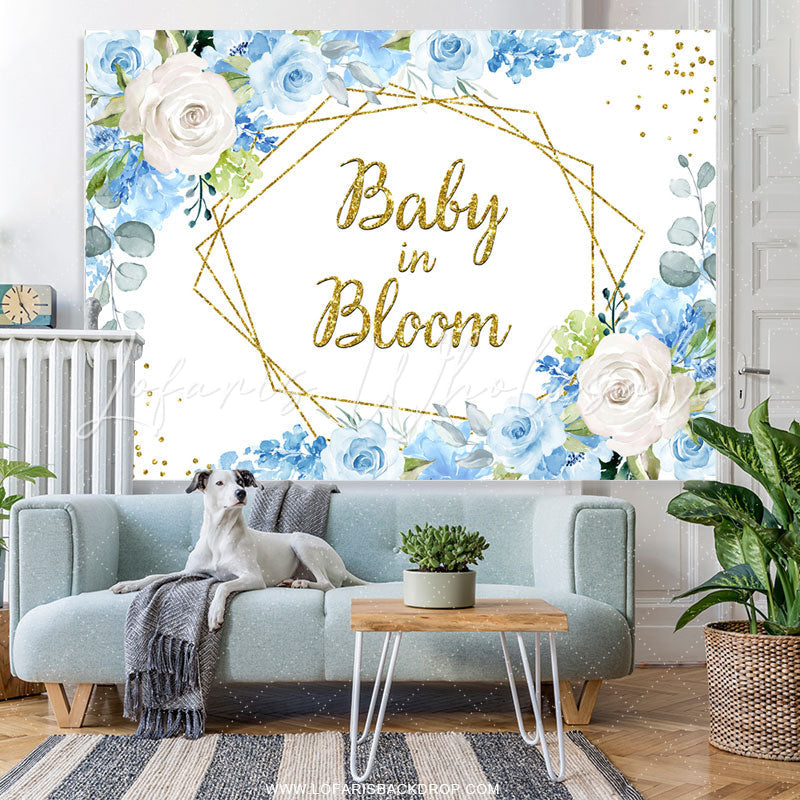 Lofaris Elegant Sweet Baby In Bloom Gender Reveal Backdrop