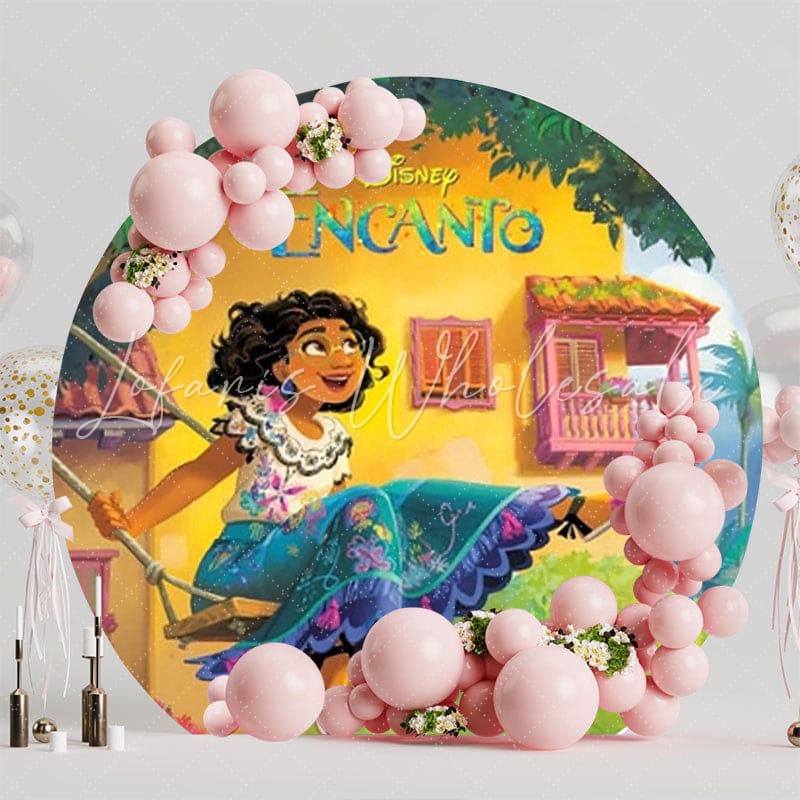 Encanto Mirabel Magic Round Backdrop For Fairytale Celebrations