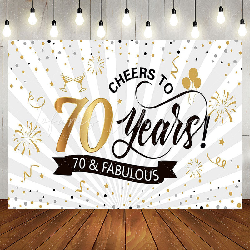 Lofaris Fabulous Spark Cheer To Years 70th Birthday Backdrop