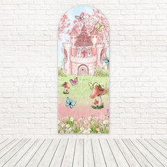 Fairy Pink Castle Magical Storybook Celebration Arch Backdrop