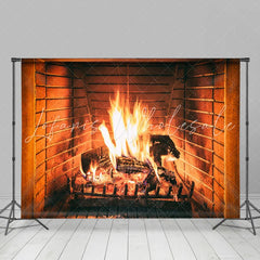 Lofaris Fireplace Backdrop Interior Vintage Family Photoshoot