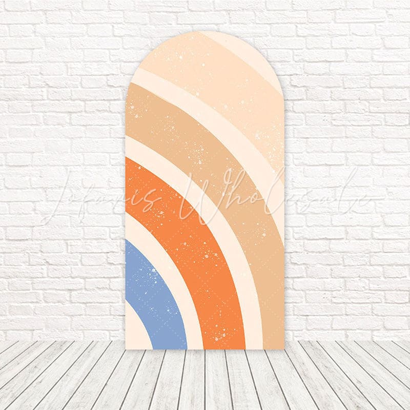 First Trip Around the Sun Striped Arch Backdrop for Birthday Fun Themes