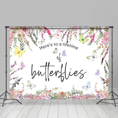 Lofaris Floral Heres To A Lifetime Of Butterflies Backdrop
