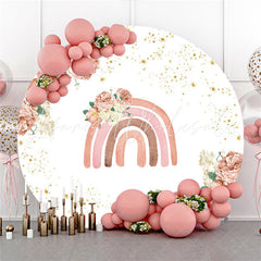 Lofaris Floral With Rainbow Themed Round Backdrop For Event