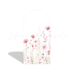 Flower Happy Birthday Party Arch Backdrop Wall Cloth Cover