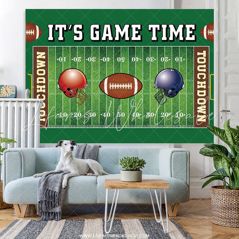 Lofaris Football Field Theme Baby Shower Decor Backdrop