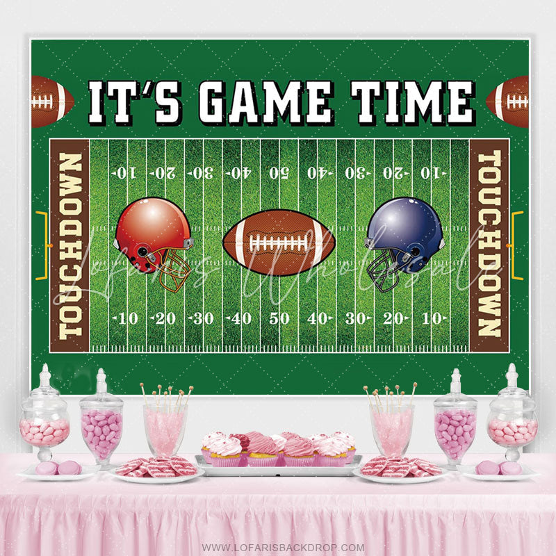 Lofaris Football Field Theme Baby Shower Decor Backdrop