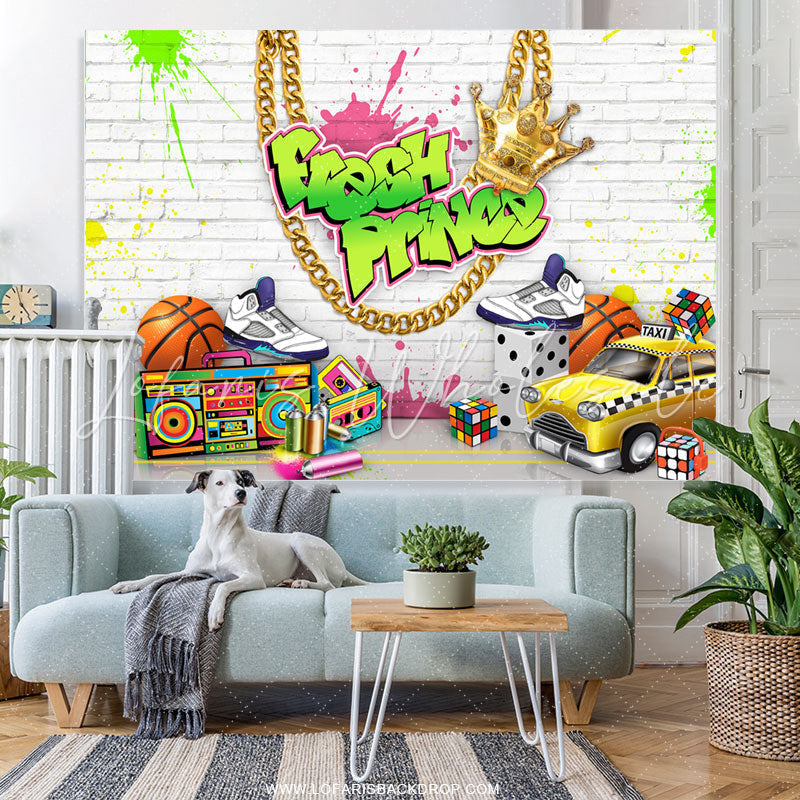 Lofaris Fresh Prince Graffiti Wall Happy Birthday Backdorp