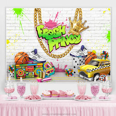 Lofaris Fresh Prince Graffiti Wall Happy Birthday Backdorp