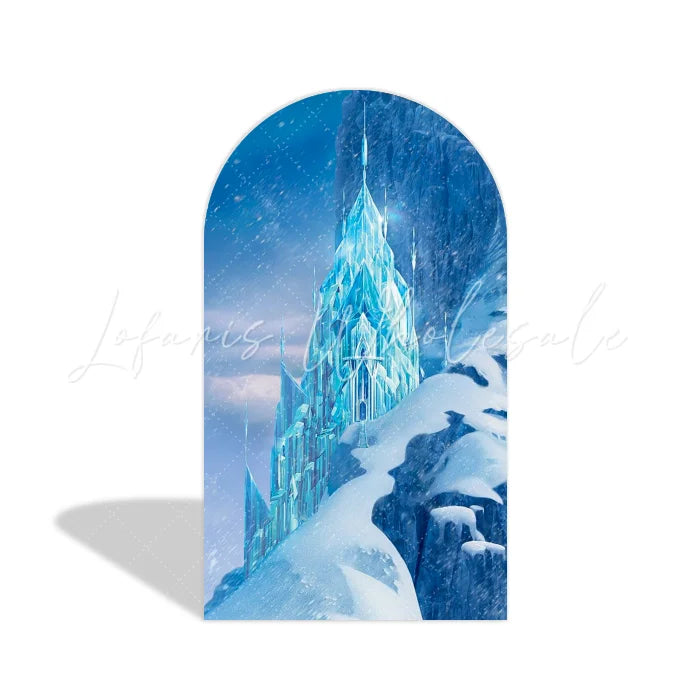 Frozen Theme Happy Birthday Party Arch Backdrop Wall Cloth Cover