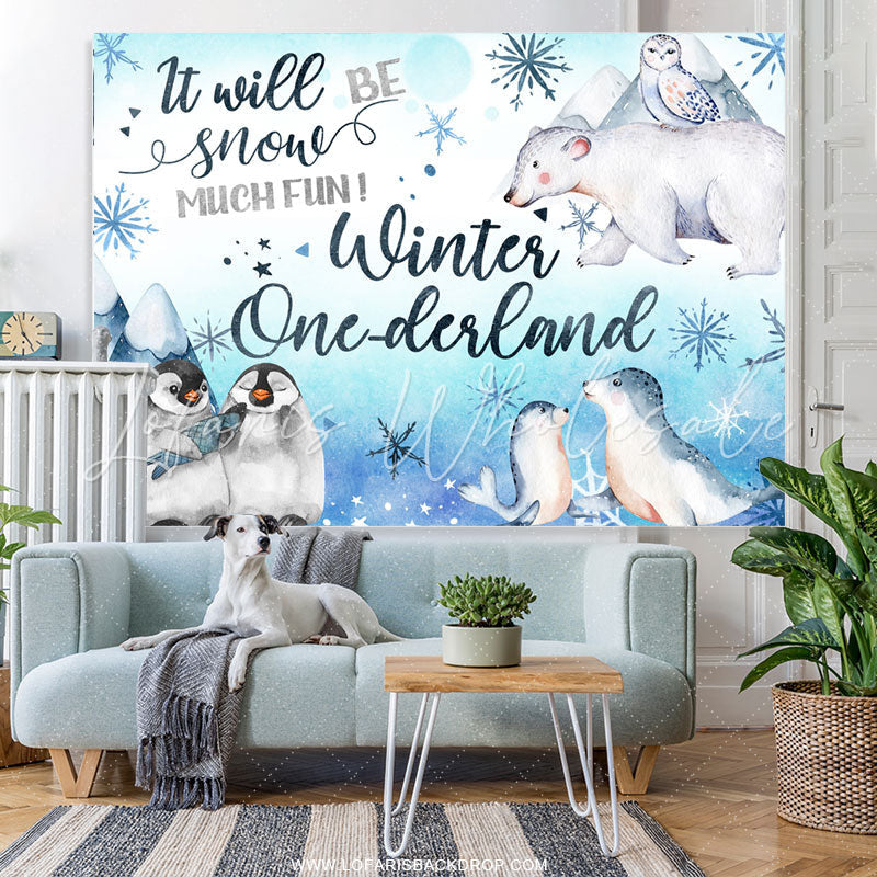 Lofaris Glacier Underwater World Winter Onederland Backdrop