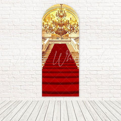 Glamorous Red Carpet Luxury Entrance Arch Backdrop For Formal Event Fun