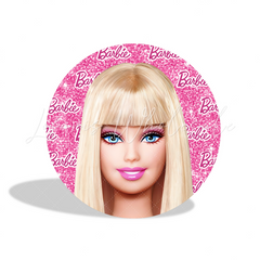 Glitter Barbie Happy Birthday Party Round Backdrop Cover Plinth Cylinder Pedestal Cover