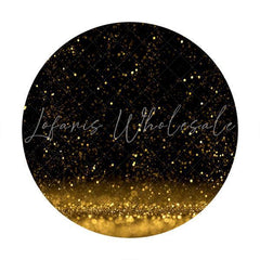 Lofaris Glitter Black Round Happy Birthday Backdrop For Party