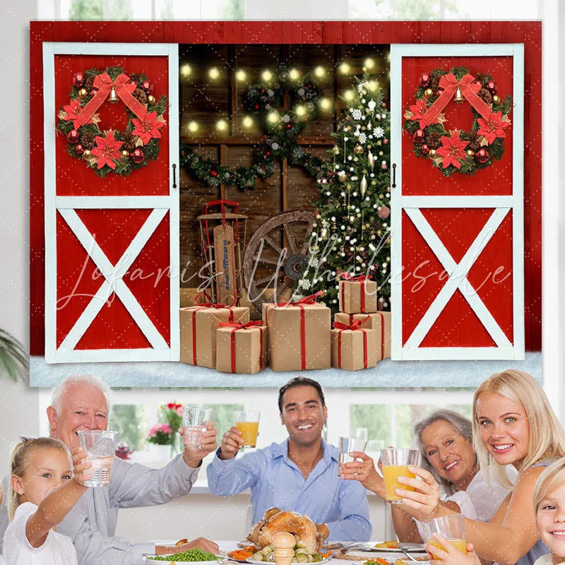 Lofaris Glitter Christmas Tree Backdrop for Party