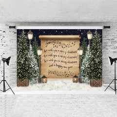Lofaris Glitter Night Christmas Trees Lights Backdrops