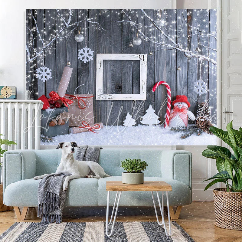 Lofaris Glitter Tree Snowflake Christmas Backdrop For Party