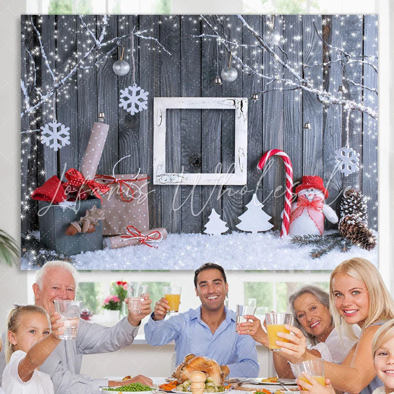 Lofaris Glitter Tree Snowflake Christmas Backdrop For Party