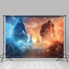 Godzilla Monster Kong Backdrop For Birthday Party Decorations