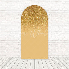 Gold Glitter Elegant Shine Arch Backdrop For Glamorous Party Decor