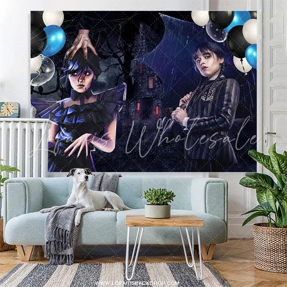 Lofaris Gothic Girl Funny Series Birthday Party Backdrop